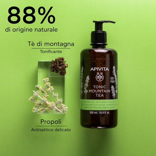 APIVITA TONIC MOUNTAIN TEA Gel Doccia con Oli essenziali