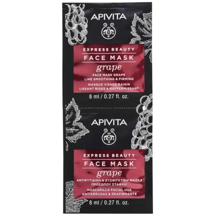 Express Beauty Face Mask Grape Apivita 2x8ml