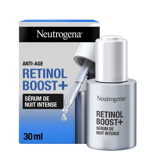Neutrogena Retinol Boost + Siero Notte Intenso 30 ml, Siero viso con 0,23% Retinolo Puro antirughe