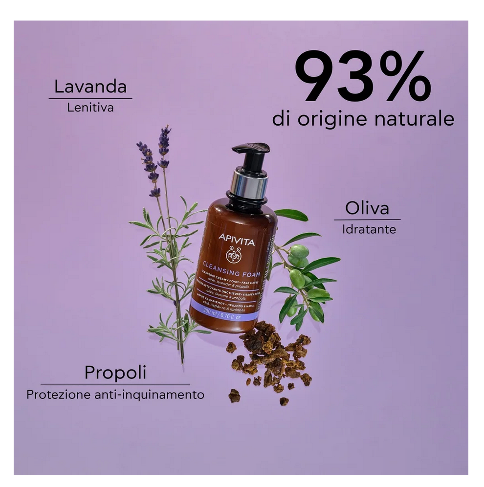 Apivita Mousse Detergente Cremosa 200ml