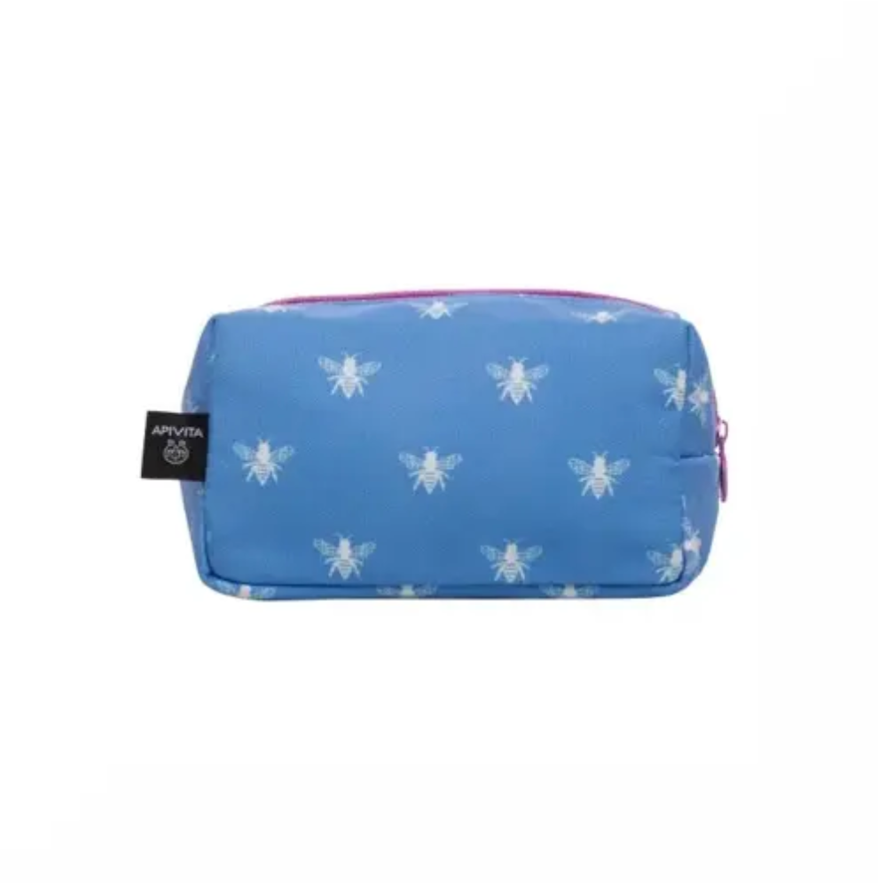 Apivita Cofanetto Aqua Beelicious con Crema Idratante Colorata Healthy Glow SPF30+Gel detergente Viso + Maschera + Pochette