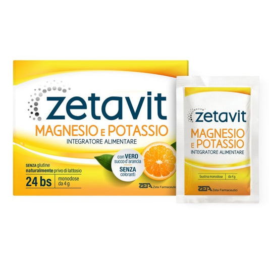 Zetavit Magnesio e Potassio 24 Bustine - Integratore Alimentare
